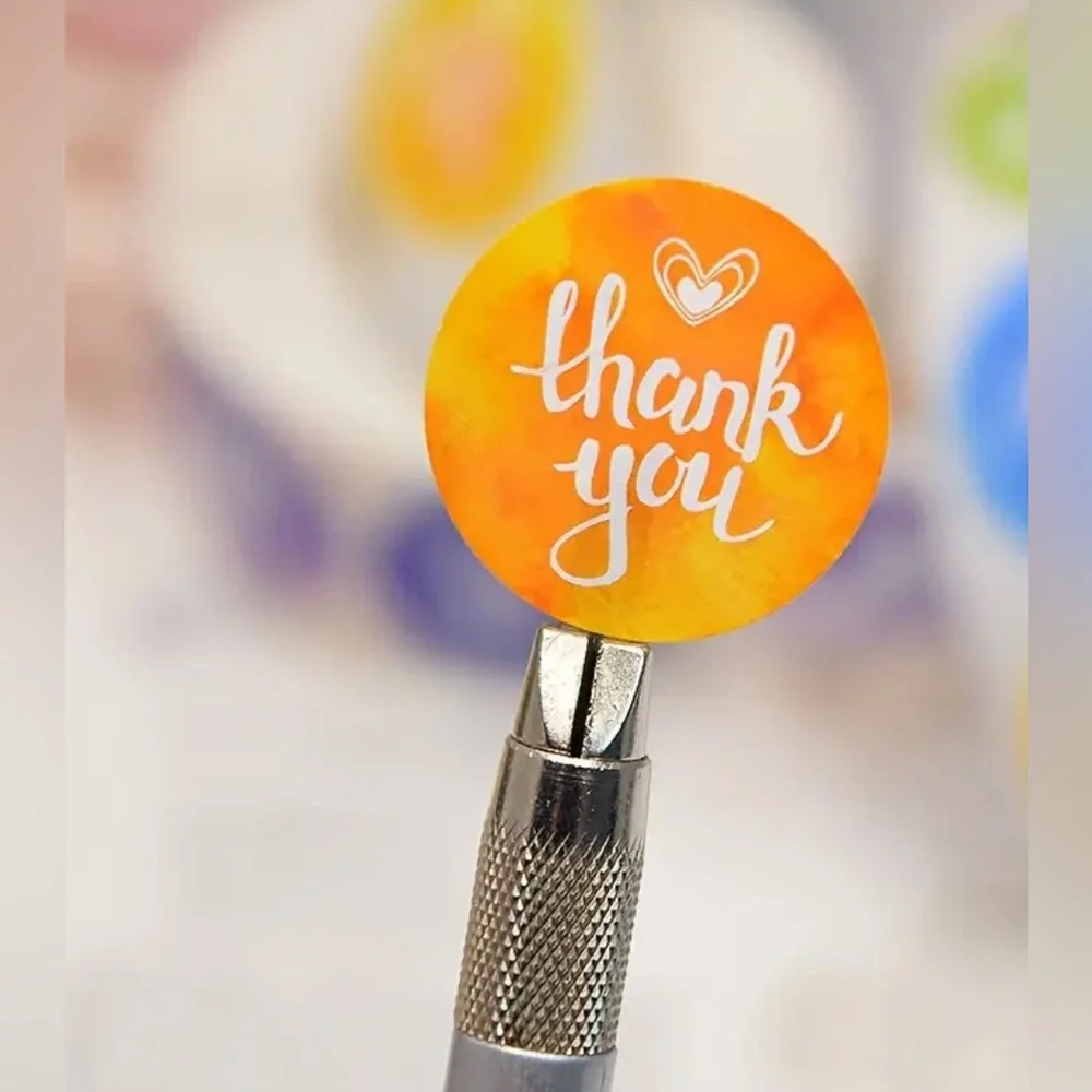 Colorful Rainbow Thank You Sticker 500pcs/Roll